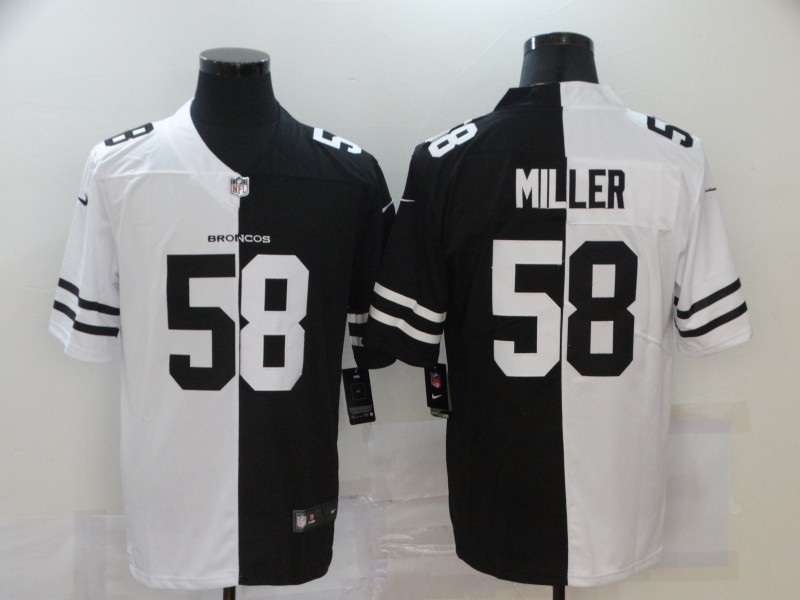 Men's Denver Broncos Von Miller #58 Black/White Jersey